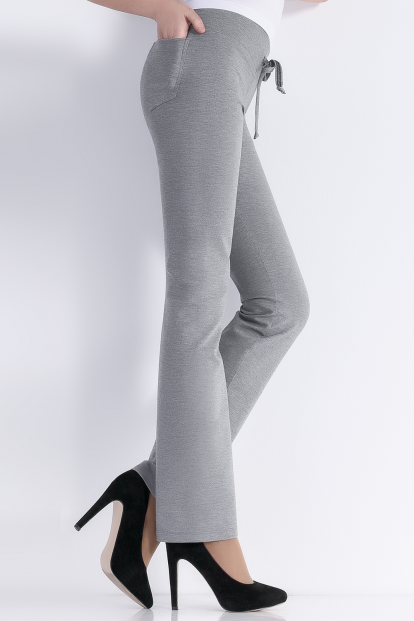 Плотные женские брюки прямого кроя Giulia LEGGY MELANGE 02 - фото 1