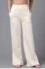 Женские брюки из футера прямого кроя с разрезами в нижней части, с прорезными боковыми карманами Oxouno Oxo 2023-649 palazzo - фото 4