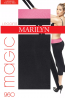Хлопковые спортивные женские легинсы капри с контрастным поясом Marilyn MAGIC 960 - фото 2