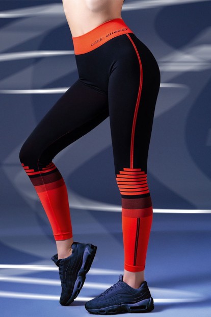 Спортивные женские легинсы для фитнеса с яркими полосками Giulia Leggings Sport Stripe - фото 1