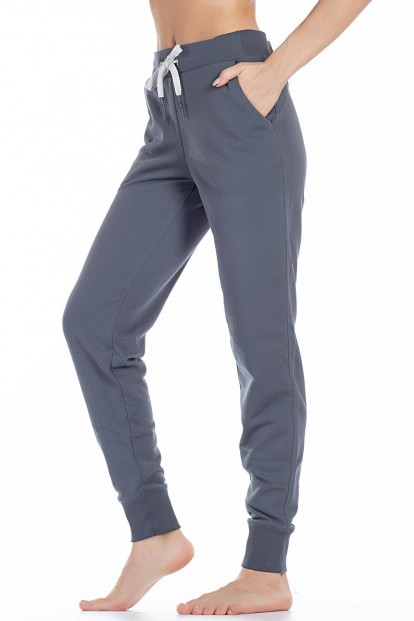 Женские серые домашние брюки джоггеры с карманами Oxouno 1054 footer 01 - фото 1