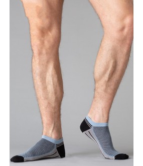 Хлопковые мужские носки укороченные с дизайнерским рисунком