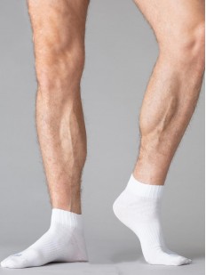 Хлопковые носки мужские укороченные с надписью
