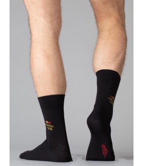 Хлопковые мужские носки с яркой тематической надписью