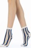 Модные прозрачные женские носки в цветную полоску Giulia WS2 crystal 045 - фото 1