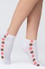 Женские цветные носки из хлопка с рельефным рисунком Giulia Ws2 flowers - фото 3