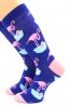 Цветные носки унисекс с розовым фламинго HOBBY LINE 80139-1-07-1 - фото 1