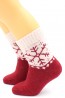 Теплые детские носки из шерсти ангоры со снежинкой HOBBY LINE 7620 - фото 1