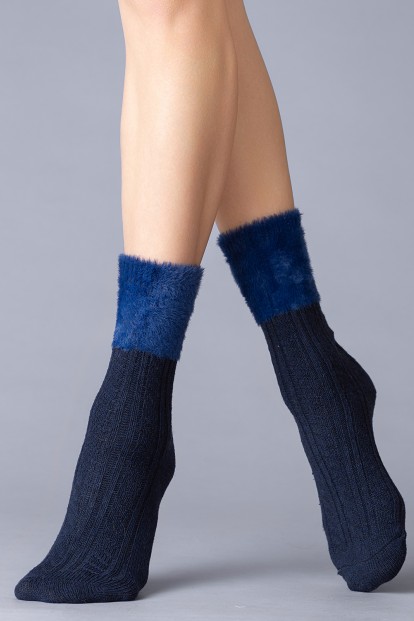 Женские высокие зимние носки с пушистой резинкой Giulia Ws3 thermo 04 - фото 1
