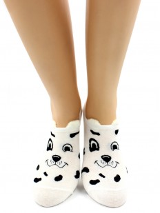 Короткие женские хлопковые носки с принтом далматинец