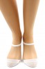 Женские стеклянные короткие белые носки HOBBY LINE S2012-21 - фото 1