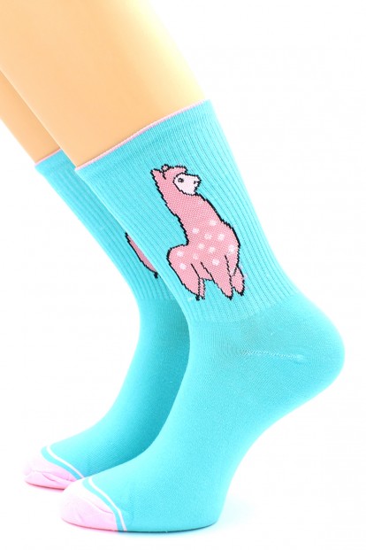 Цветные носки с ламой HOBBY LINE 80153-11-13 - фото 1