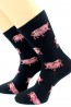 Женские хлопковые носки с поросятами HOBBY LINE 432-2 - фото 1