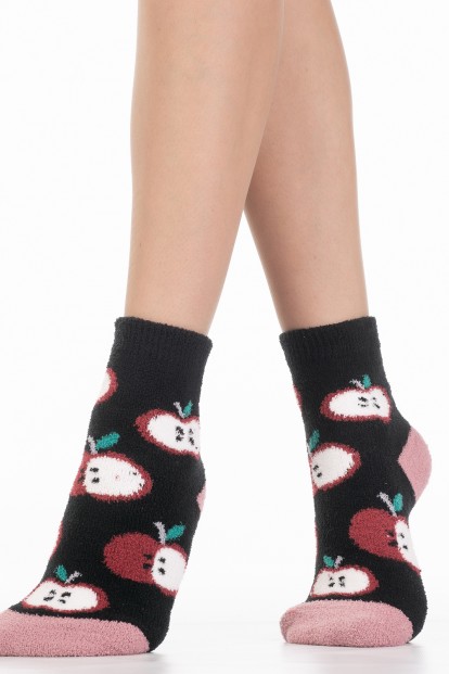 Махровые женские носки с яблочками HOBBY LINE 2208-3 - фото 1