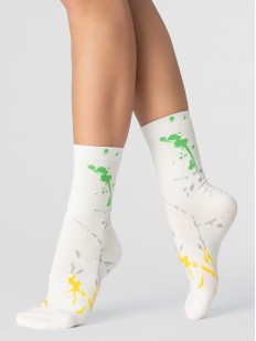 Женские хлопковые носки с абстрактным принтом