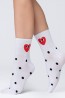 Женские высокие принтованные носки из хлопка с рисунком Giulia Ws3 trendy love - фото 1