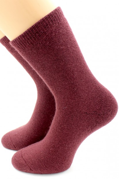 Теплые высокие женские носки с шерстью и кашемиром HOBBY LINE 6571-12 - фото 1