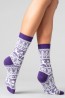 Женские высокие шерстяные носки с зимним принтом Giulia Ws3 wool 2302 - фото 2