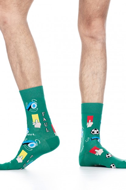 Цветные мужские носки с футбольным принтом WOLA W94.n03.483 - фото 1