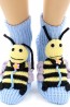 Вязаные женские теплые носки с фигуркой пчелка HOBBY LINE 093 - фото 1