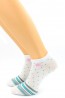 Укороченные хлопковые женские носки в полоску и горошек HOBBY LINE 512-15 - фото 1