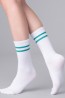 Женские белые хлопковые носки-полугольфы с широкой резинкой Giulia Ws4 trendy 05 - фото 2