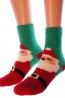 Махровые высокие женские новогодние носки HOBBY LINE 053-7 - фото 1