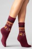 Женские шерстяные носки с зимним орнаментом Giulia Ws3 wool 2305 - фото 2