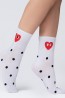Женские высокие принтованные носки из хлопка с рисунком Giulia Ws3 trendy love - фото 2