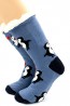 Теплые высокие женские новогодние носки с мехом внутри HOBBY LINE 30594 - фото 1