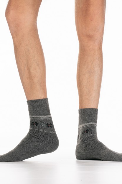 Теплые мужские носки с ангорой HOBBY LINE 6365 - фото 1