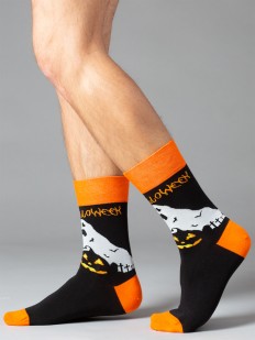 Мужские носки на Хэллоуин с тематическим принтом