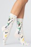Женские высокие хлопковые носки с оригинальным принтом брызги краски Giulia Ws4 fashion 01 - фото 2