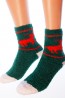Махровые высокие женские новогодние носки с оленями HOBBY LINE 054-5 - фото 1