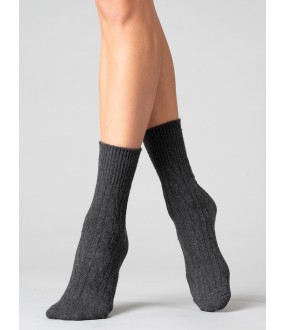Женские теплые вязаные носки 