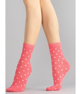 Цветные женские носки в контрастный горошек