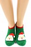 Махровые укороченные новогодние зеленые женские носки HOBBY LINE 2159-2 - фото 1
