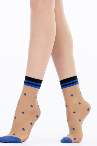 Прозрачные женские носки в цветной горошек Giulia PN 03 - фото 1