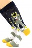 Выскокие цветные носки с космонавтом на Луне HOBBY LINE 80131-6-07 - фото 1
