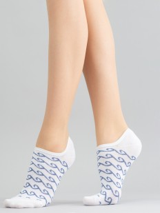 Короткие женские носки с рисунком в виде волн
