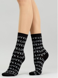 Хлопковые высокие женские носки с надписями LOVE