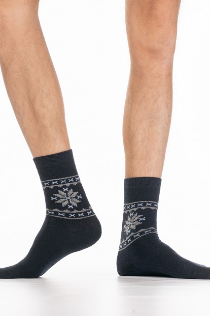 Теплые мужские носки с ангорой HOBBY LINE 6280 - фото 1