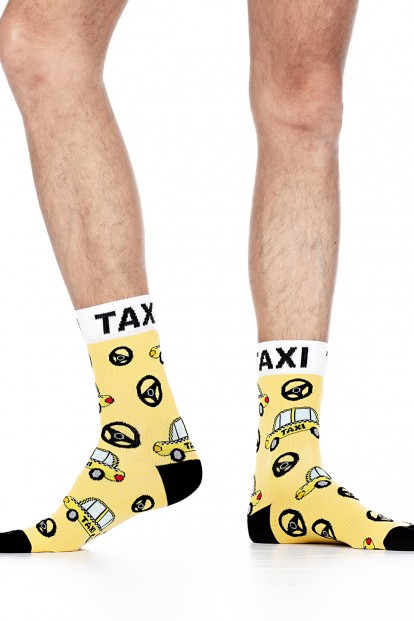 Мужские носки с принтом в подарок водителю такси WOLA W94.n03.480 - фото 1
