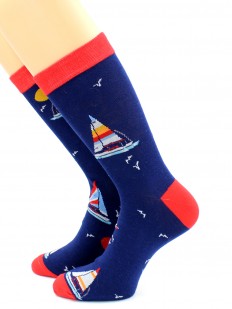 Высокие носки унисекс с рисунком в морской тематике
