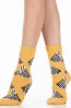 Желтые женские носки с зебрами HOBBY LINE 2242-13 - фото 1