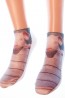 Женские короткие хлопковые носки с принтом поросенок в полоску HOBBY LINE 3Д31-71 - фото 1