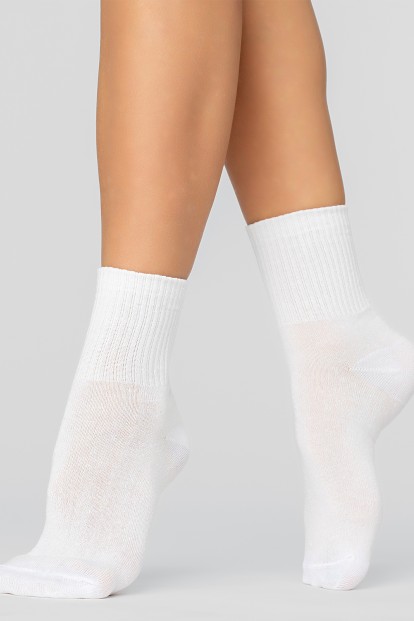 Женские хлопковые носки с широкой резинкой в рубчик Giulia Ws3 rib - фото 1