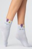 Женские хлопковые средние носки с рисунком на щиколотке Giulia Ws3 basic 007 - фото 2