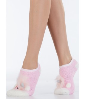 Махровые короткие женские носки с единорогом