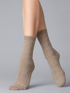 Женские теплые носки с рельефным узором